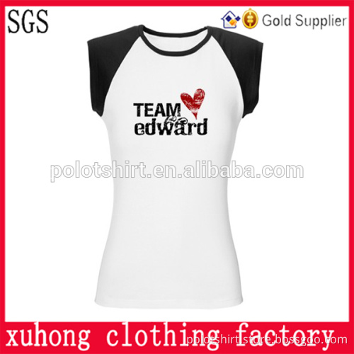 Lady printing wholesale plain t-shirts